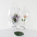 Ins OPP Clear Plastic Flower Bag with Handle